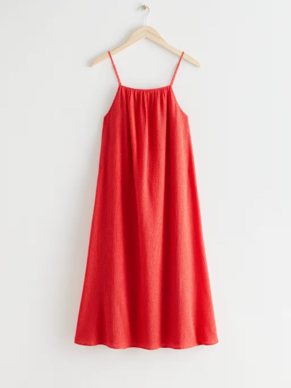 & Other Stories Relaxed Thin Strap Midi Dress Size 2